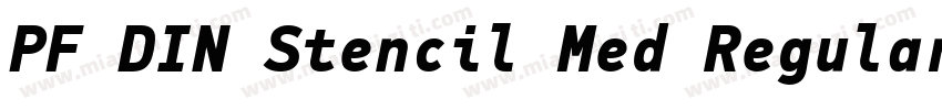 PF DIN Stencil Med Regular字体转换